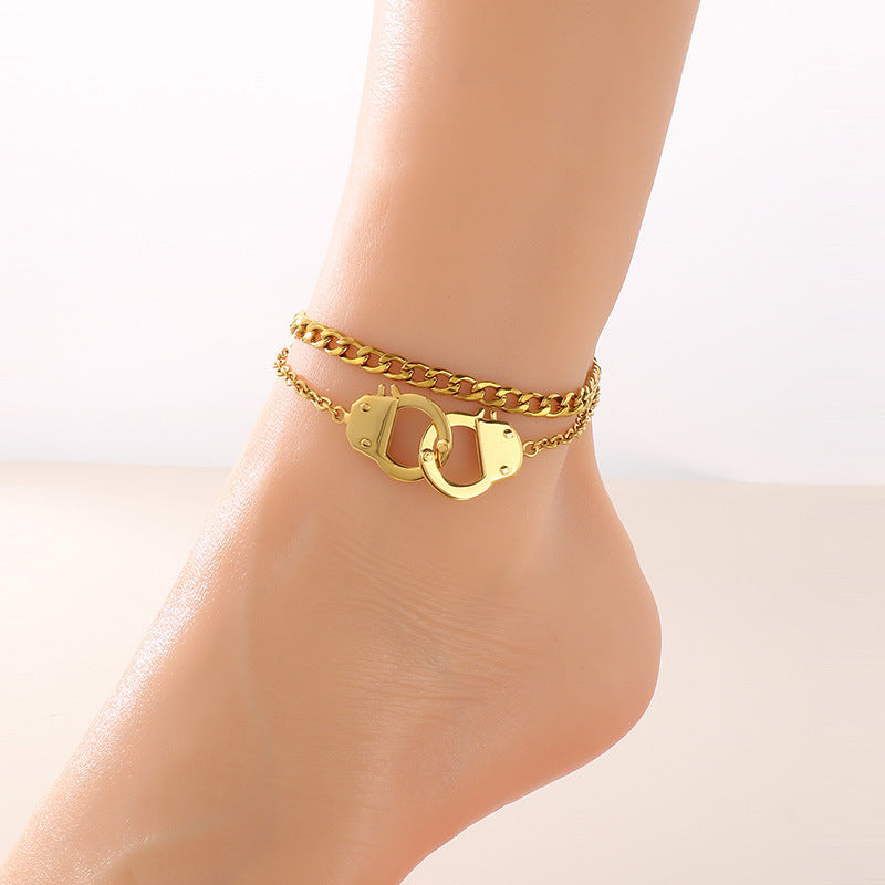 Nuff Gold Handcuff Anklet