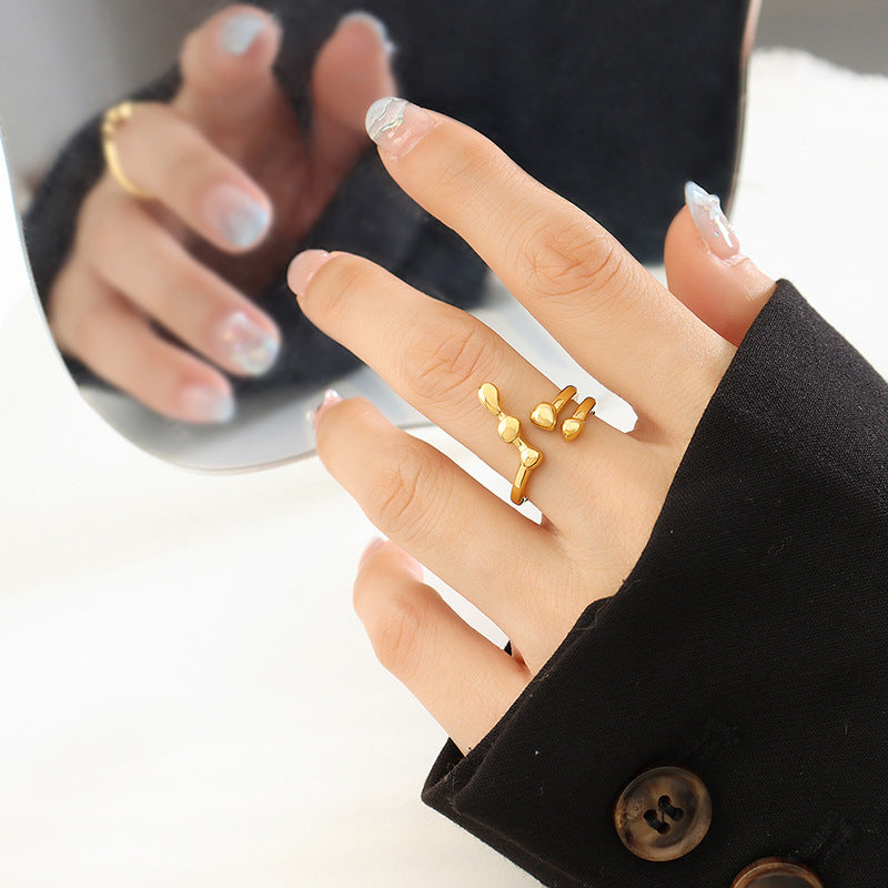 18k Gold Plated Balls Ring, Statement Gold Ring, Minimalist Ring, Non Tarnish Gold Ring, Water Safe Ring, Hypoallergenic Ring, Chunky Ring
