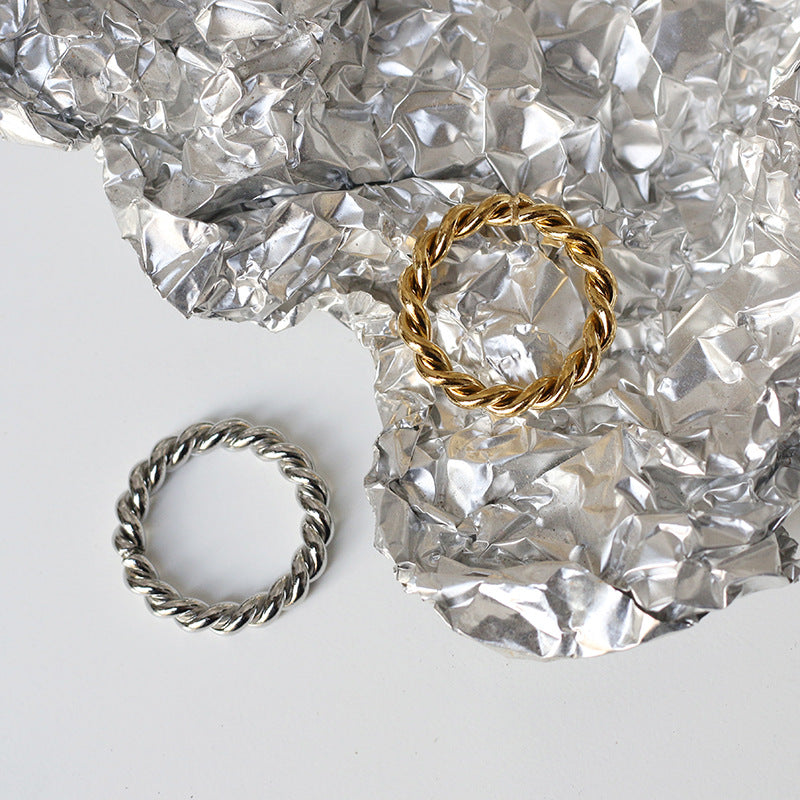 twisted ring,18k Gold Twist Ring, Dainty Stacking Ring, Gold Twisted Ring, Spiral Ring, Gold Rings For Women, Delicate Ring, Gift For Her