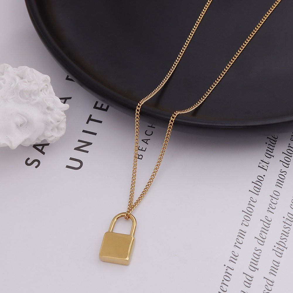 Lockie 18k Gold Lock Necklace
