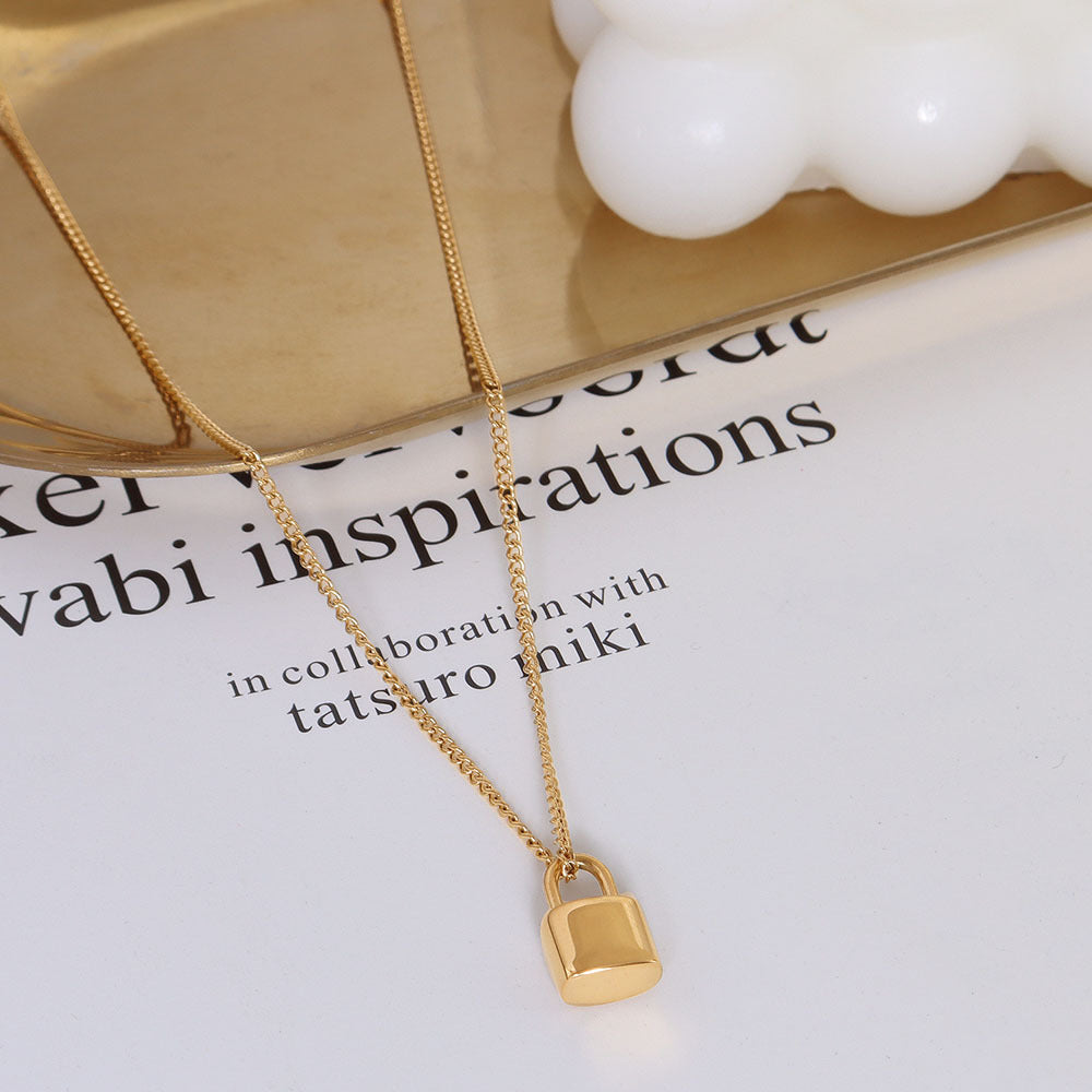 Lockie 18k Gold Lock Necklace