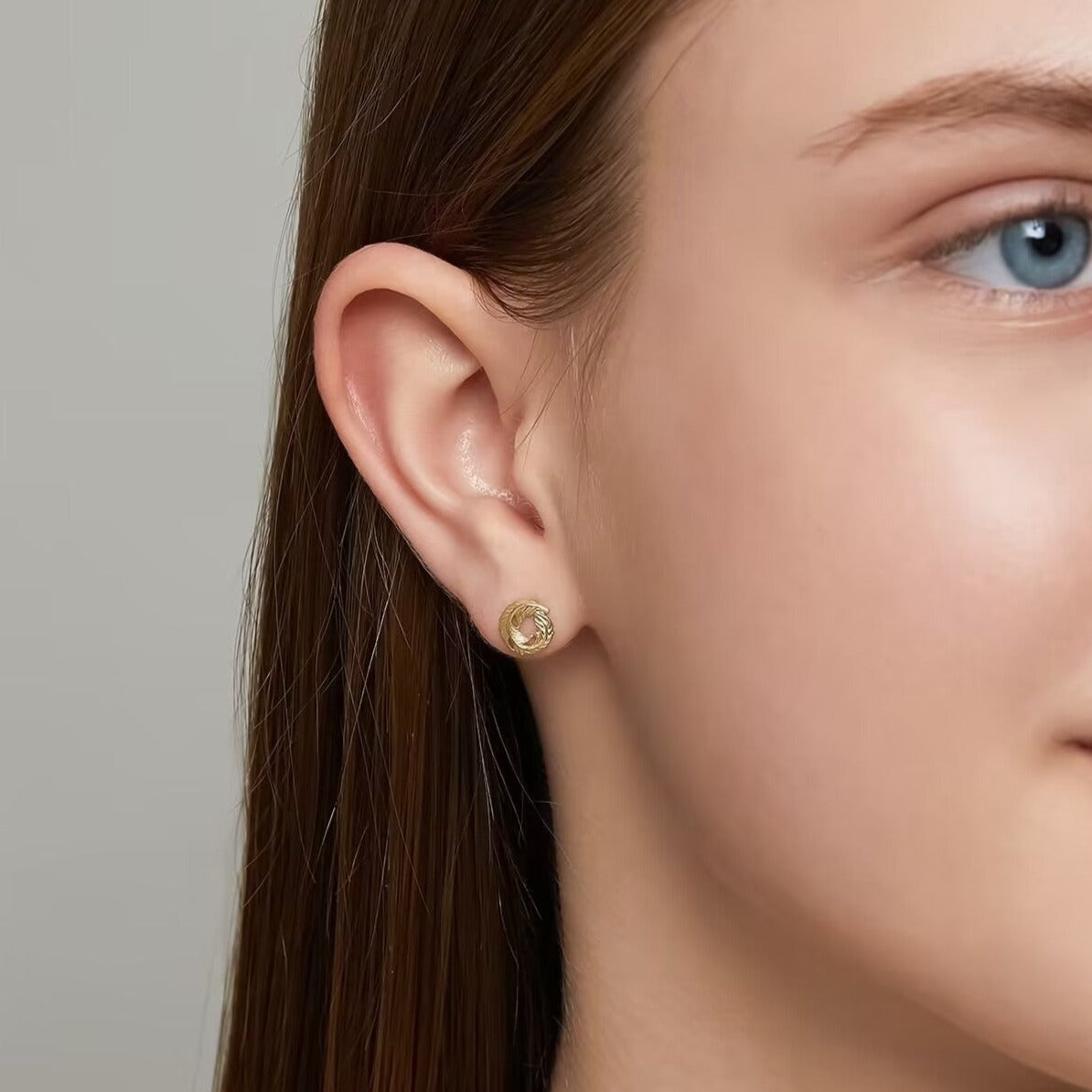 14k S925 Retro Elegance Feather Stud Earrings, Feather earrings, Tribal Earrings, Gold-Plated Feather Stud Earrings