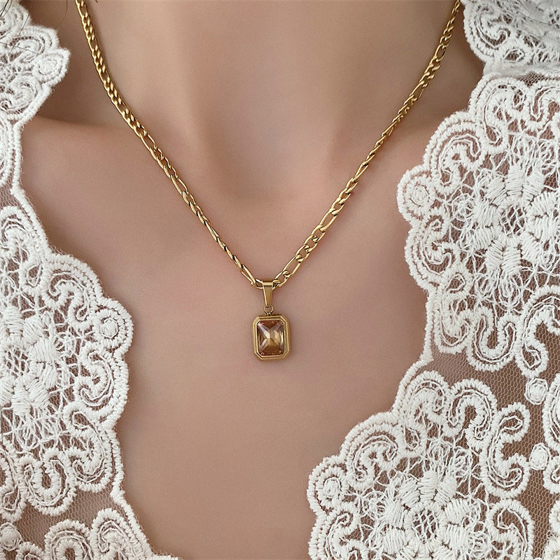 Aurora Borealis 18k Natural Emerald Necklace for Women, Charm Necklace, Dainty Green Gemstone Necklace ,simple emerald necklace, emerald pendant necklace ,dainty emerald necklace
