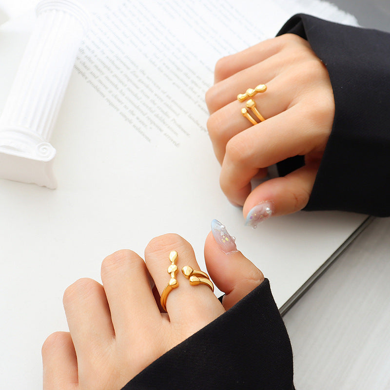 18k Gold Plated Balls Ring, Statement Gold Ring, Minimalist Ring, Non Tarnish Gold Ring, Water Safe Ring, Hypoallergenic Ring, Chunky Ring
