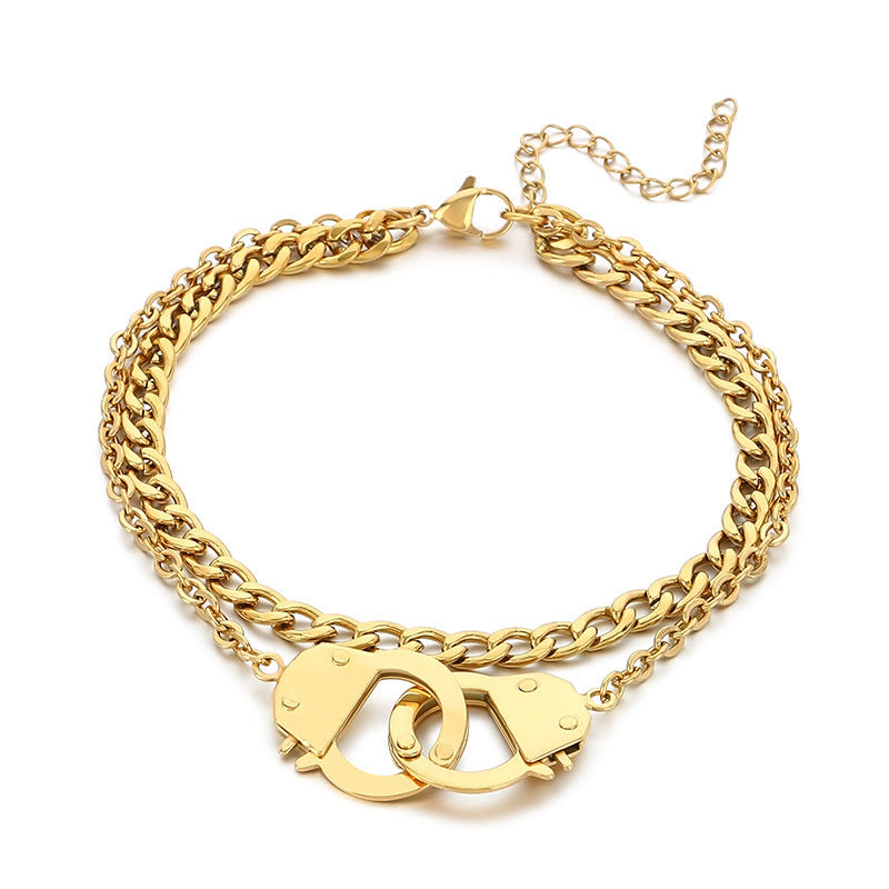 Nuff Gold Handcuff Anklet