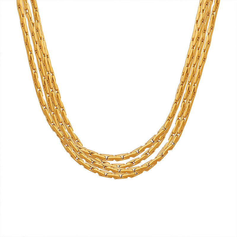 Gold Multi-Layer Necklace, Layered Necklace Set, Minimalist Choker Necklace, Thin  Choker Necklace , best gold layering necklaces