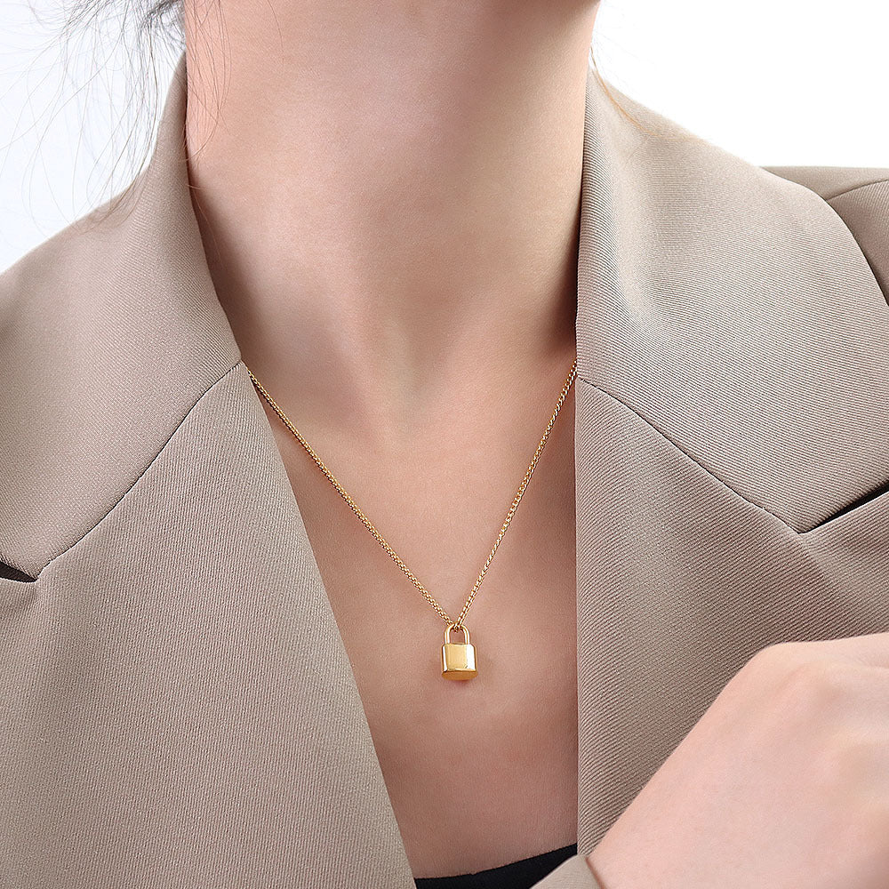 Lockie 18k Gold Lock Necklace