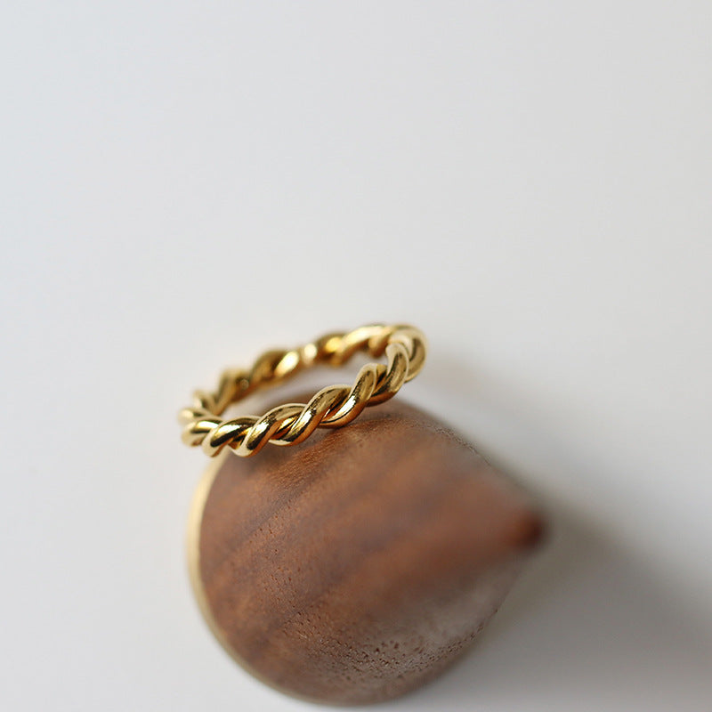 twisted ring,18k Gold Twist Ring, Dainty Stacking Ring, Gold Twisted Ring, Spiral Ring, Gold Rings For Women, Delicate Ring, Gift For Her