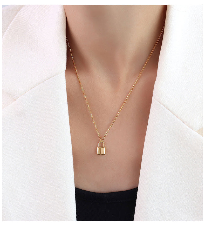 Lockie 18k Gold Lock Necklace