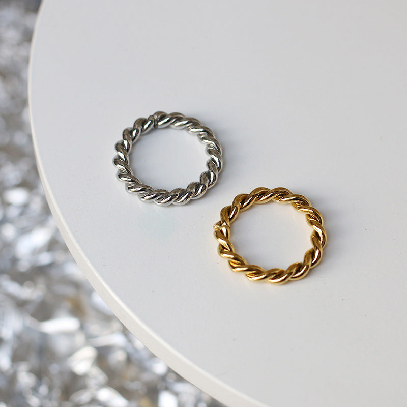 twisted ring,18k Gold Twist Ring, Dainty Stacking Ring, Gold Twisted Ring, Spiral Ring, Gold Rings For Women, Delicate Ring, Gift For Her