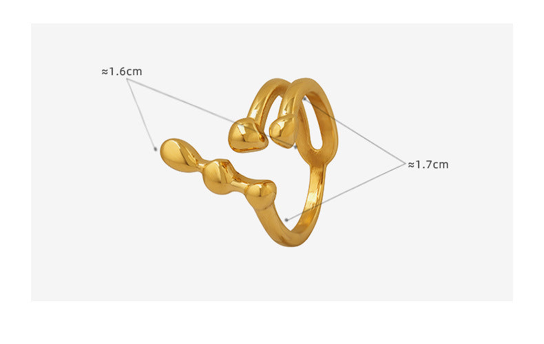 18k Gold Plated Balls Ring, Statement Gold Ring, Minimalist Ring, Non Tarnish Gold Ring, Water Safe Ring, Hypoallergenic Ring, Chunky Ring
