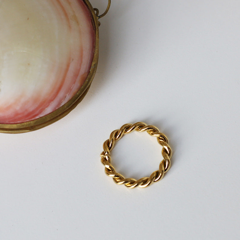 twisted ring,18k Gold Twist Ring, Dainty Stacking Ring, Gold Twisted Ring, Spiral Ring, Gold Rings For Women, Delicate Ring, Gift For Her
