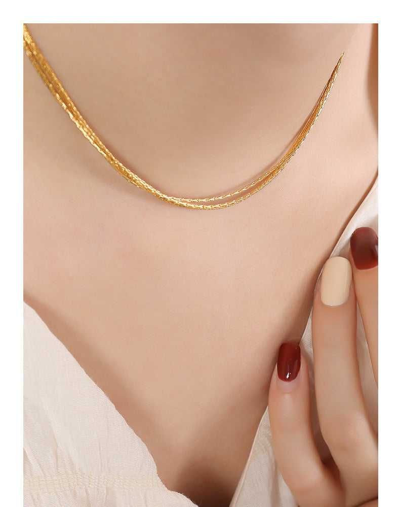 Gold Multi-Layer Necklace, Layered Necklace Set, Minimalist Choker Necklace, Thin Choker Necklace , best gold layering necklaces