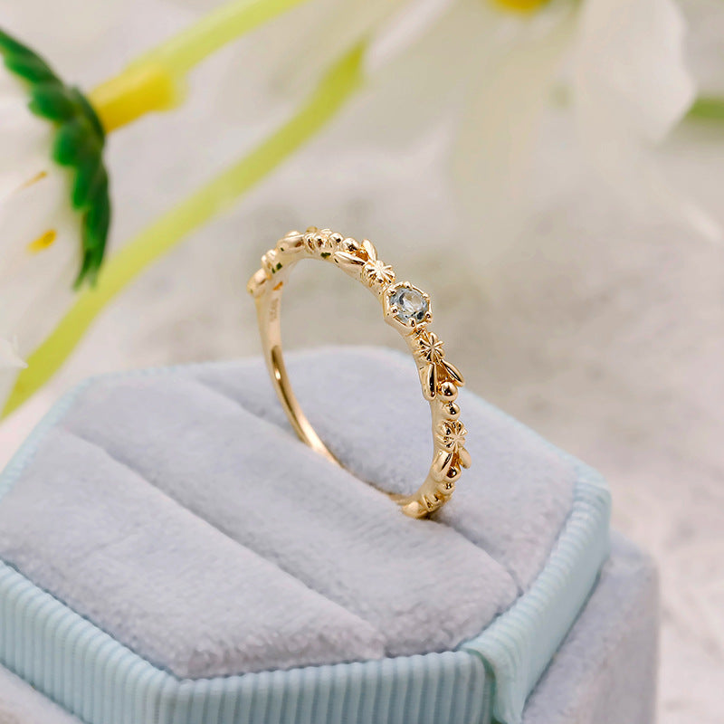 aquamarine ring, 925 sterling silver, 925 silver ring, gemstone ring, sterling silver ring, eternity ring, March birthstone, Christmas sales gift, engagement rings, promise rings, Valentine rings, ENGAGEMENT RING, wedding rings