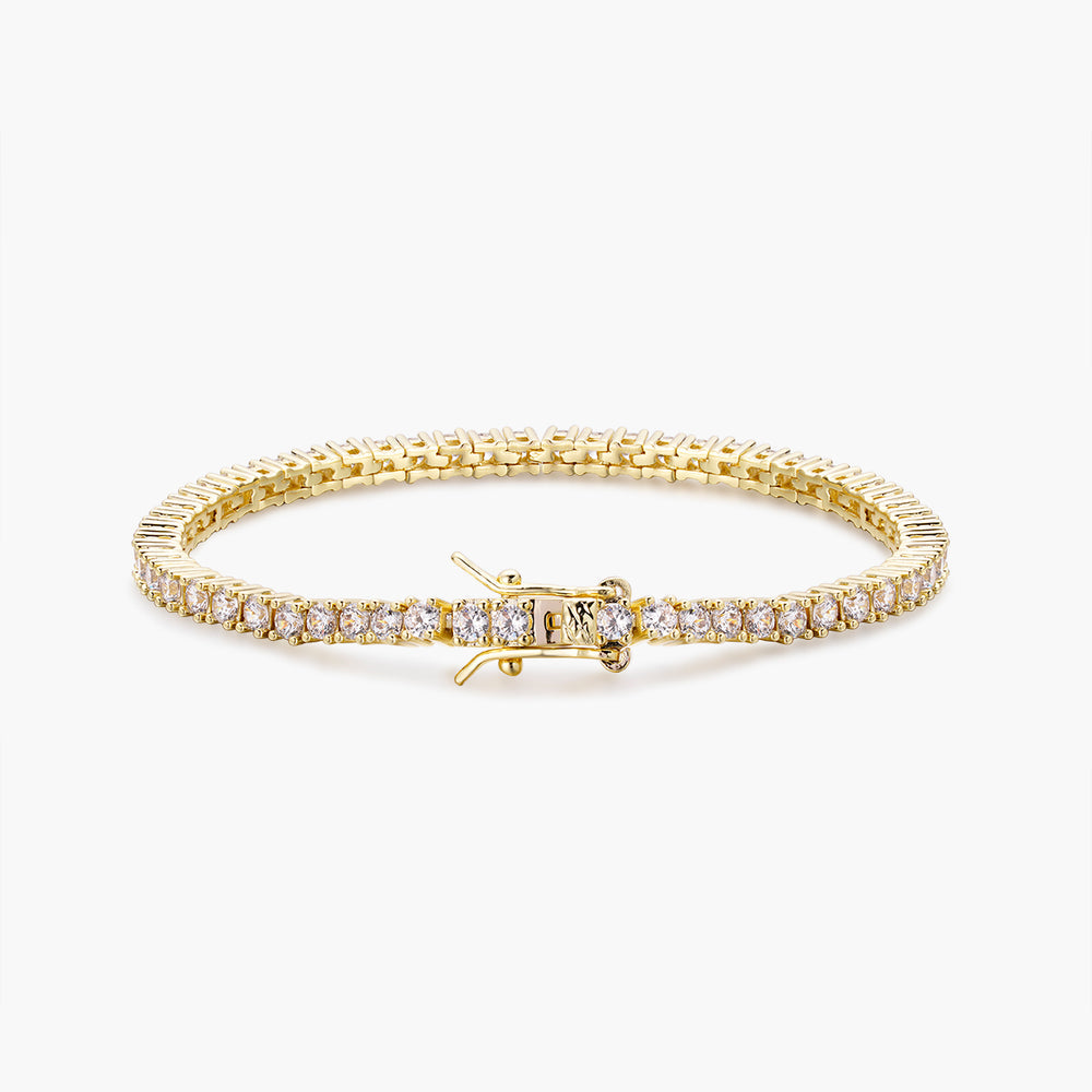 Alex Sterling Silver 3mm Swarovski CZ Tennis Bracelet