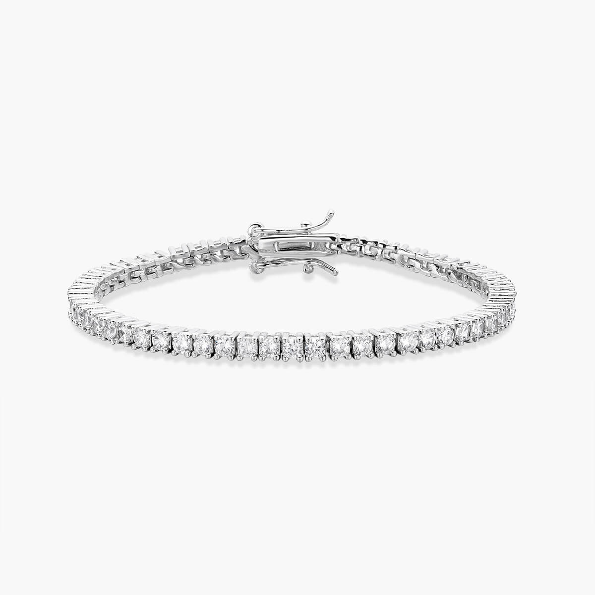 Alex Sterling Silver 3mm Swarovski CZ Tennis Bracelet