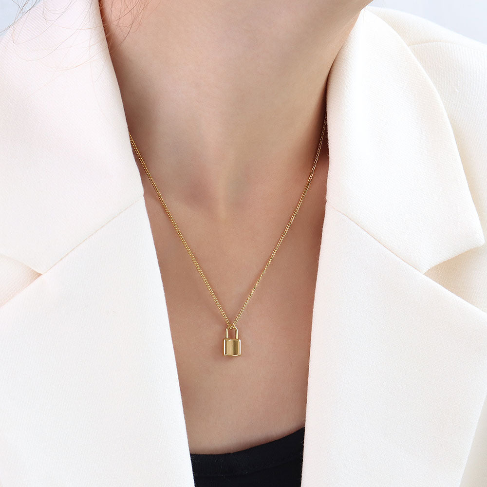 Lockie 18k Gold Lock Necklace