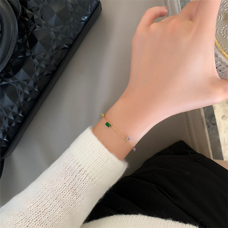 Link Chain Bracelet, 18k Gold Bracelet, Gold Chain Bracelet, Dainty Chain Bracelet, Stacking Bracelet, Gift For Her LATUKI