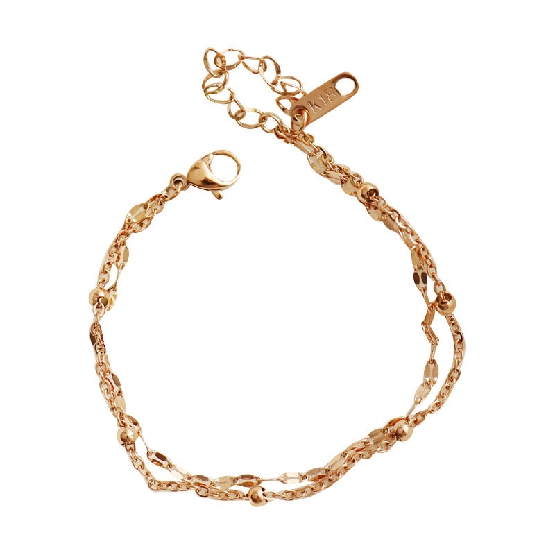 Link Chain Bracelet, 18k Gold Bracelet, Gold Chain Bracelet, Dainty Chain Bracelet, Stacking Bracelet, Gift For Her LATUKI