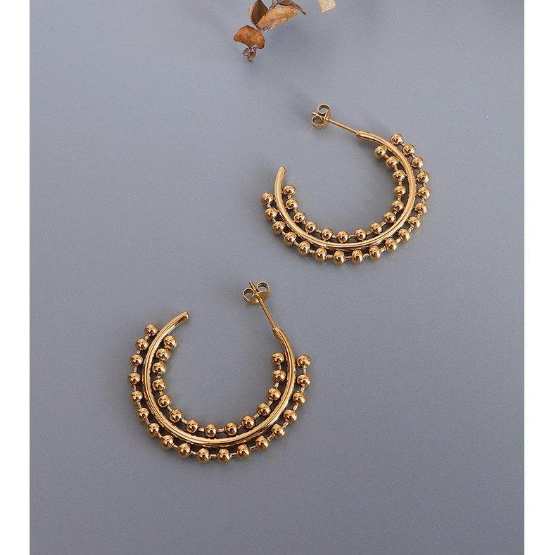 18 GOLD FILLED Hoops, Chunky Gold Hoop Earrings, Lightweight Earrings, Large Hoop Earrings, Statement Earrings Hoops, Gold Earrings, Gift LATUKI