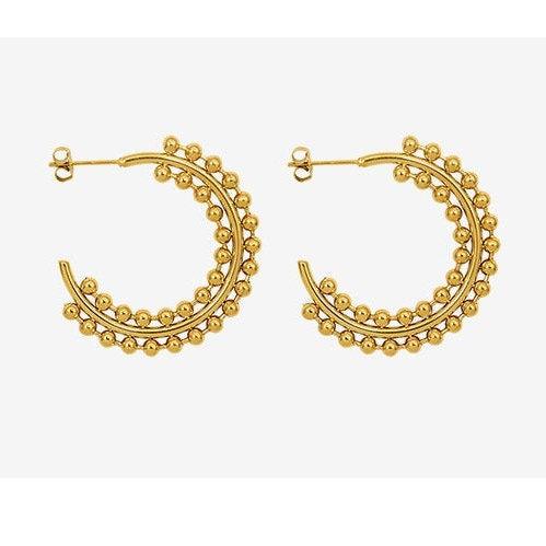 18 GOLD FILLED Hoops, Chunky Gold Hoop Earrings, Lightweight Earrings, Large Hoop Earrings, Statement Earrings Hoops, Gold Earrings, Gift LATUKI