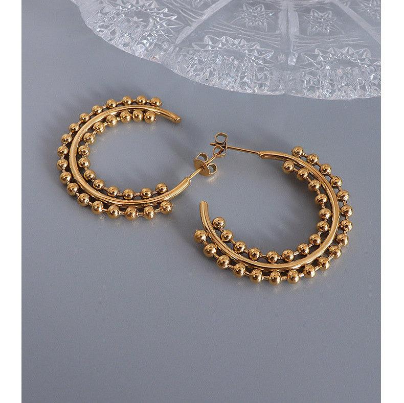 18 GOLD FILLED Hoops, Chunky Gold Hoop Earrings, Lightweight Earrings, Large Hoop Earrings, Statement Earrings Hoops, Gold Earrings, Gift LATUKI