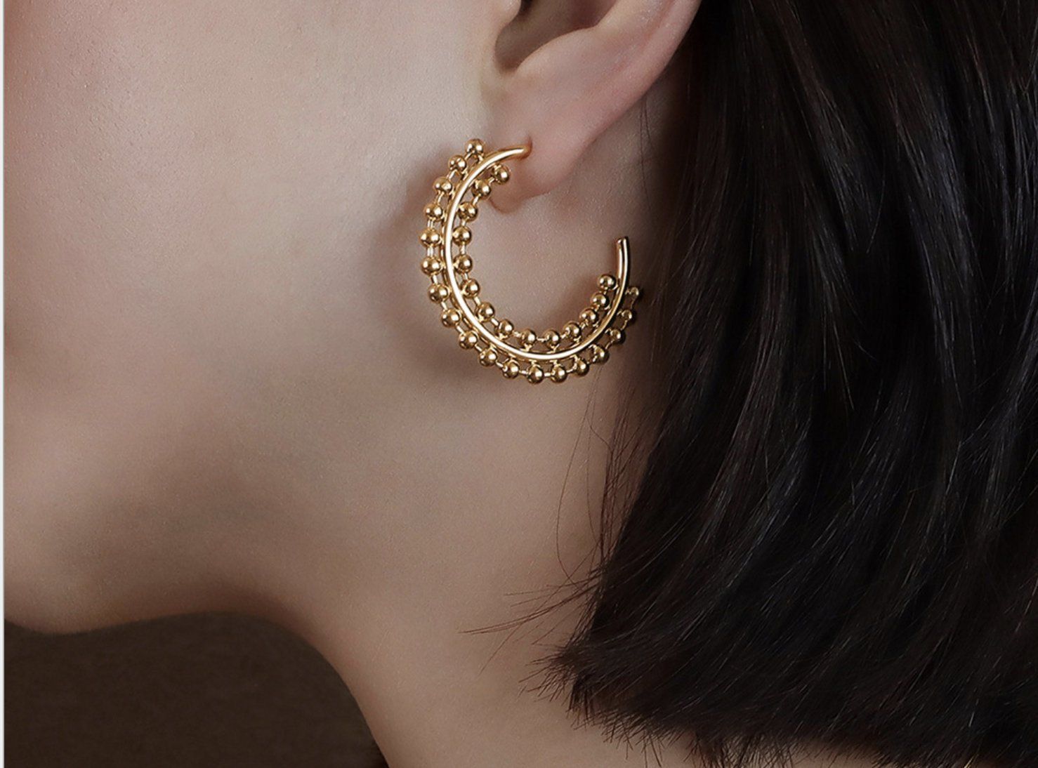 18 GOLD FILLED Hoops, Chunky Gold Hoop Earrings, Lightweight Earrings, Large Hoop Earrings, Statement Earrings Hoops, Gold Earrings, Gift LATUKI