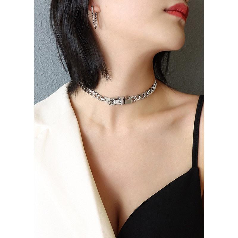 18K GOLD FILLED Choker Collar Necklace, Buckle Chain Necklace, Gold Neck Cuff, Choker Necklace, Minimalist Gold Necklace, Gold Necklace LATUKI