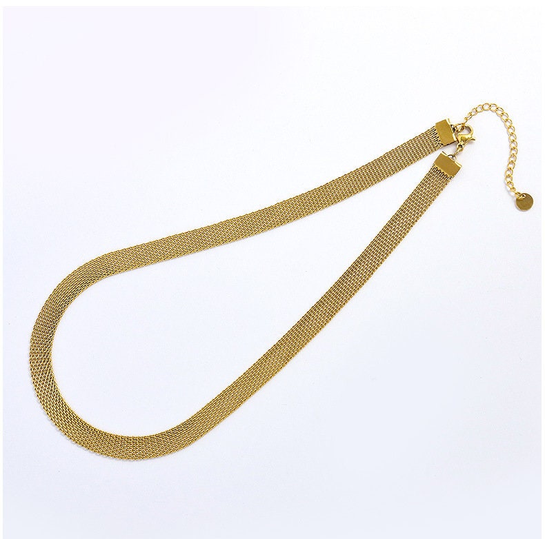 18K GOLD FILLED Choker Collar Necklace, Choker Necklace, Gold Neck Cuff, Choker Necklace, Birthday Gift, Christmas Gift, Snake Necklace LATUKI