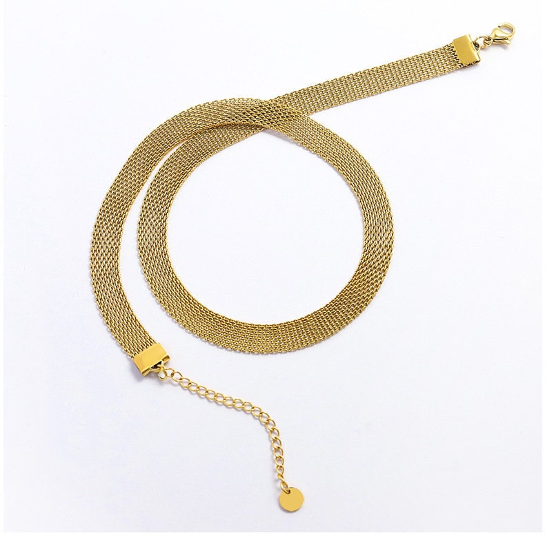 18K GOLD FILLED Choker Collar Necklace, Choker Necklace, Gold Neck Cuff, Choker Necklace, Birthday Gift, Christmas Gift, Snake Necklace LATUKI