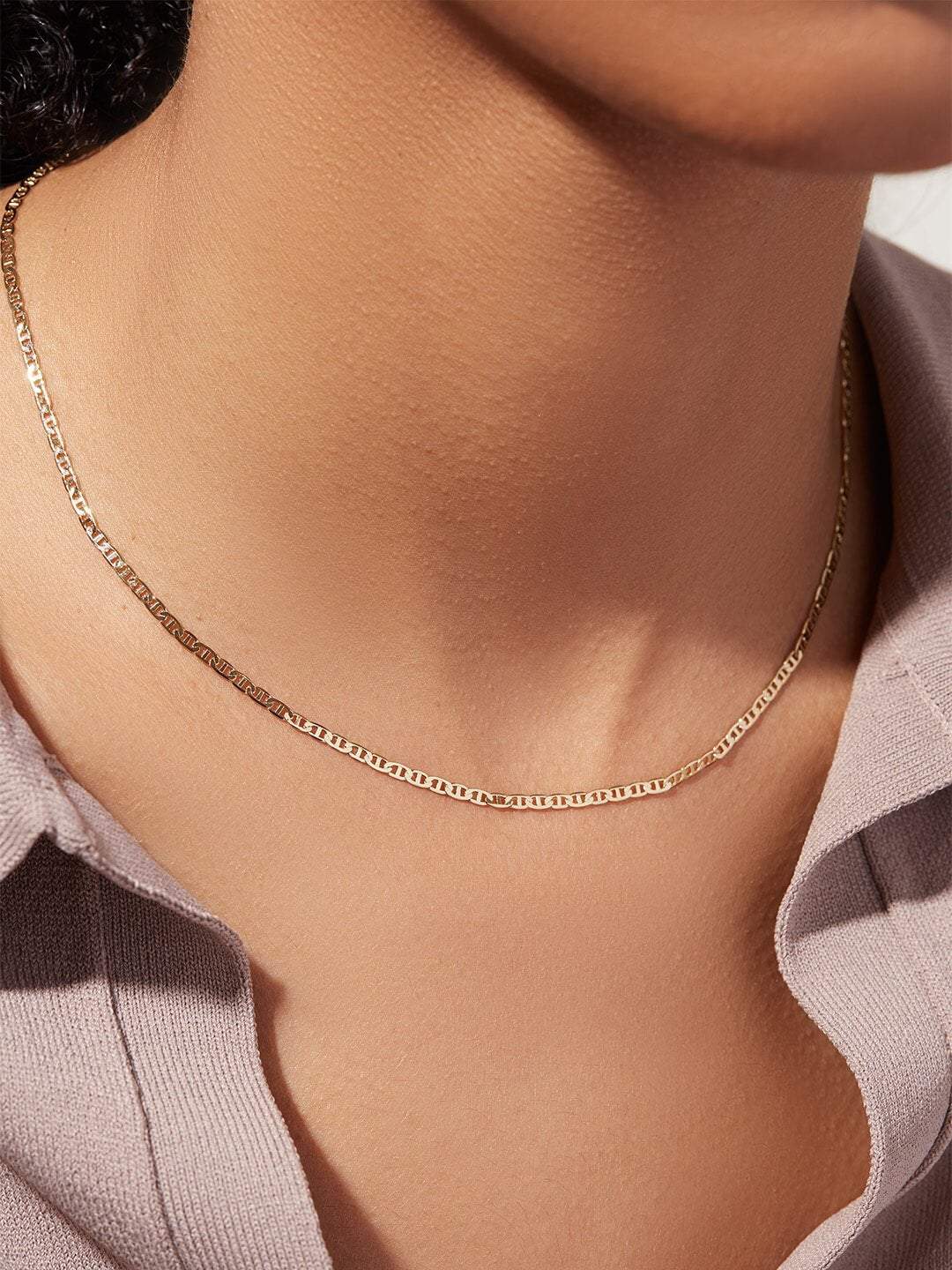 18K GOLD FILLED Mariner Chain Choker, Gold Chain Necklace, Chain Layering Necklace, Thin Gold Chain, Dainty necklace, Gift for her, Necklace LATUKI