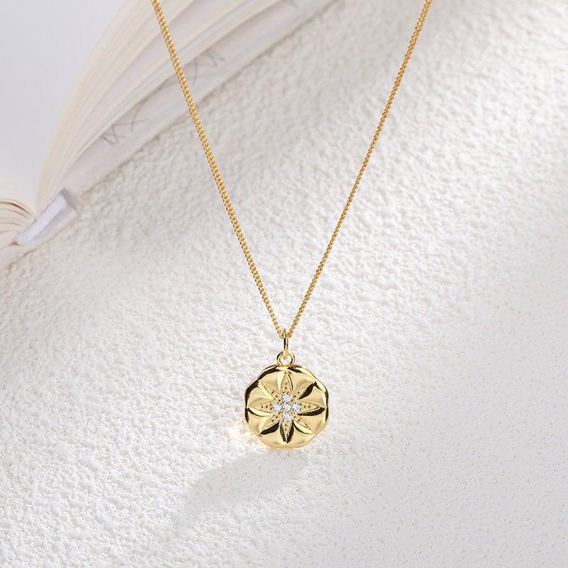 18K Gold Necklace, Tiny Star Necklace, Dainty Necklace, North Star Necklace, Charm Necklace, Celestial Necklace, Star Necklace, Gift For Her LATUKI