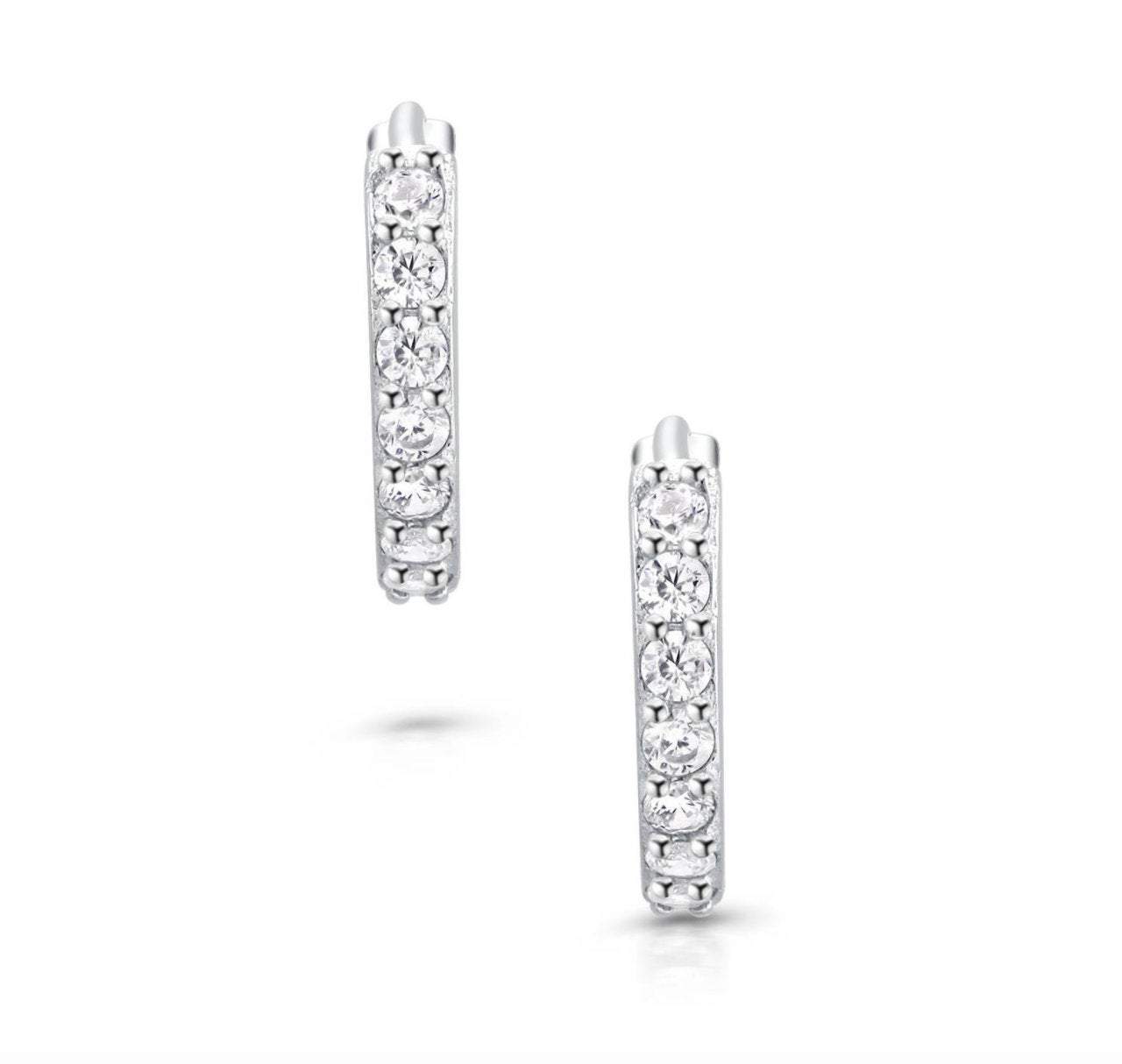 925 Sterling Silver Cz Huggies, Hoop Huggie Earrings For Girls, Silver Huggie Earrings, Huggie Earrings, Silver Earrings, Classic Huggies LATUKI