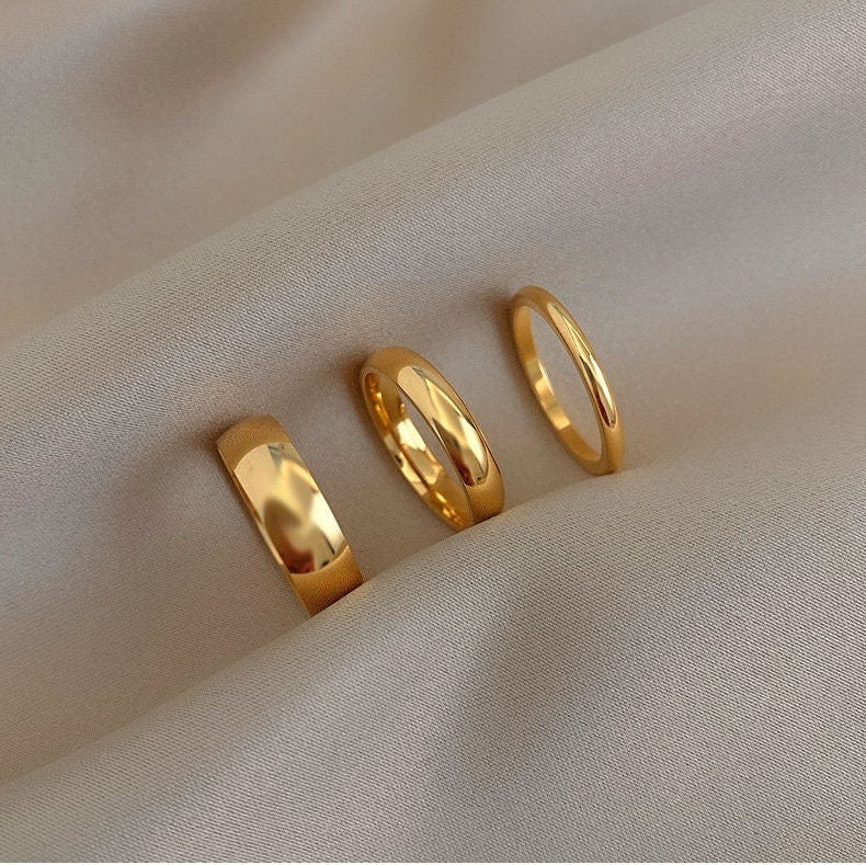 Alison 18K Gold Filled Band Rings LATUKI