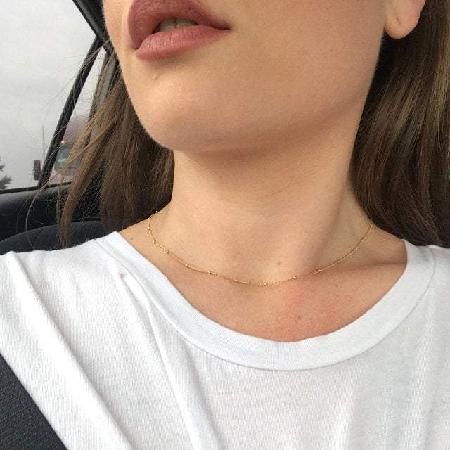 Angelina Dainty Satellite Chain Necklace LATUKI