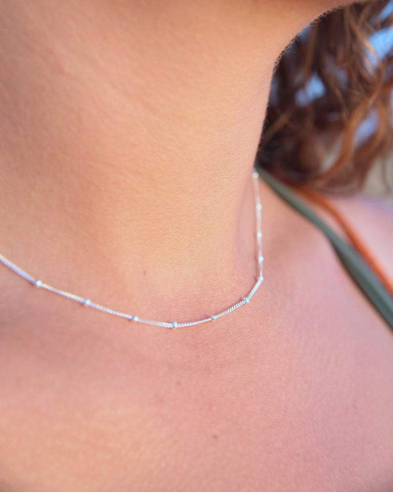 Angelina Dainty Satellite Chain Necklace LATUKI
