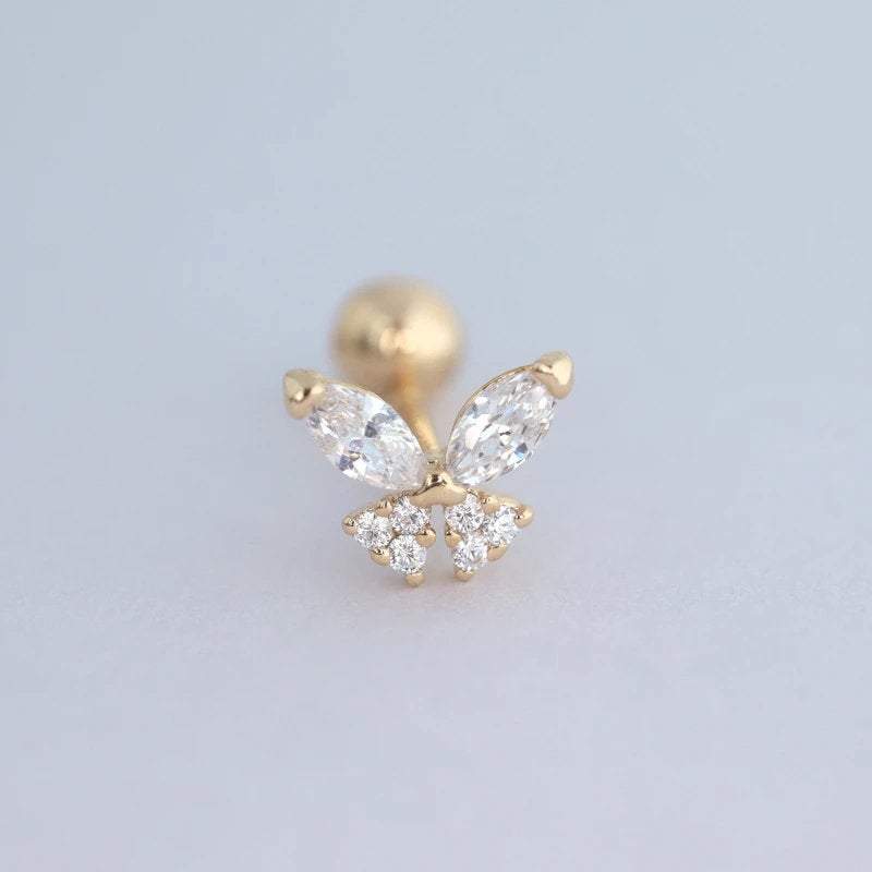 Butterfly Stud Earrings, Tiny earrings, Dainty butterfly studs, Butterfly jewelry, Minimalist jewelry, Stud earrings, Mariposa Earrings,S925 LATUKI