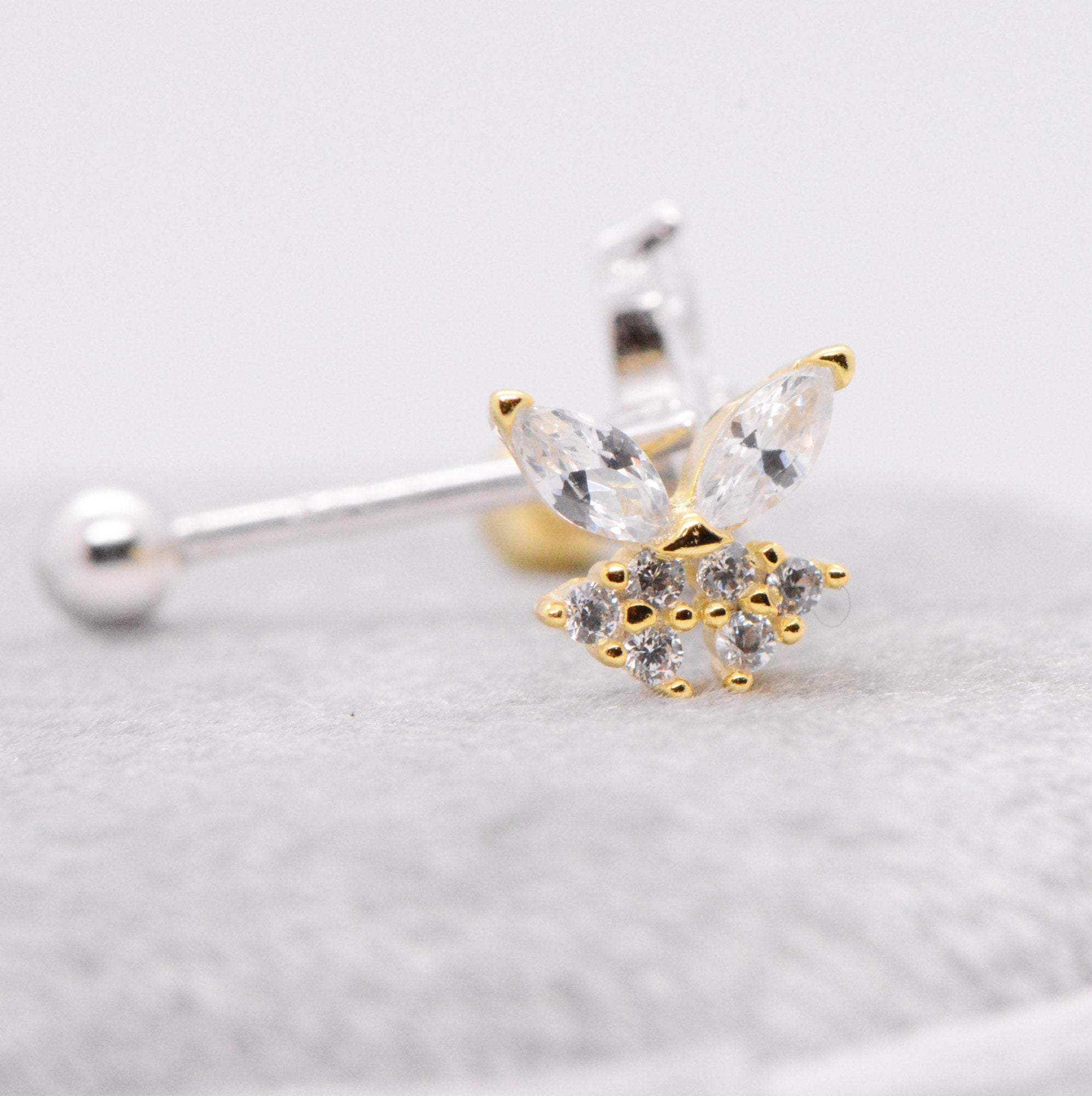 Butterfly Stud Earrings, Tiny earrings, Dainty butterfly studs, Butterfly jewelry, Minimalist jewelry, Stud earrings, Mariposa Earrings,S925 LATUKI