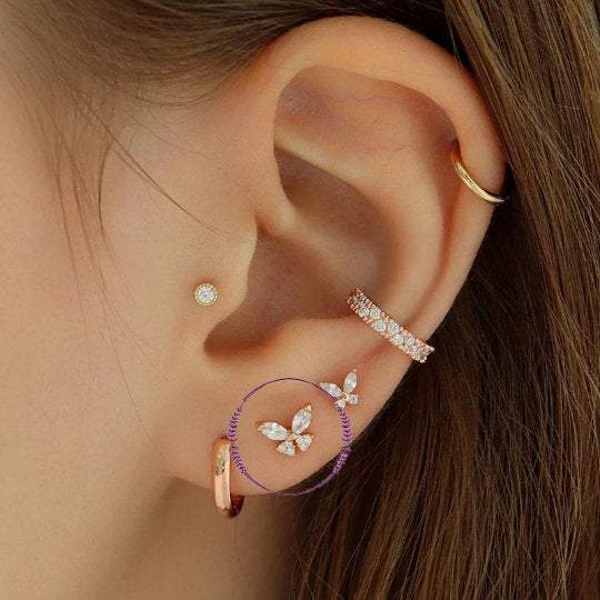Butterfly Stud Earrings, Tiny earrings, Dainty butterfly studs, Butterfly jewelry, Minimalist jewelry, Stud earrings, Mariposa Earrings,S925 LATUKI