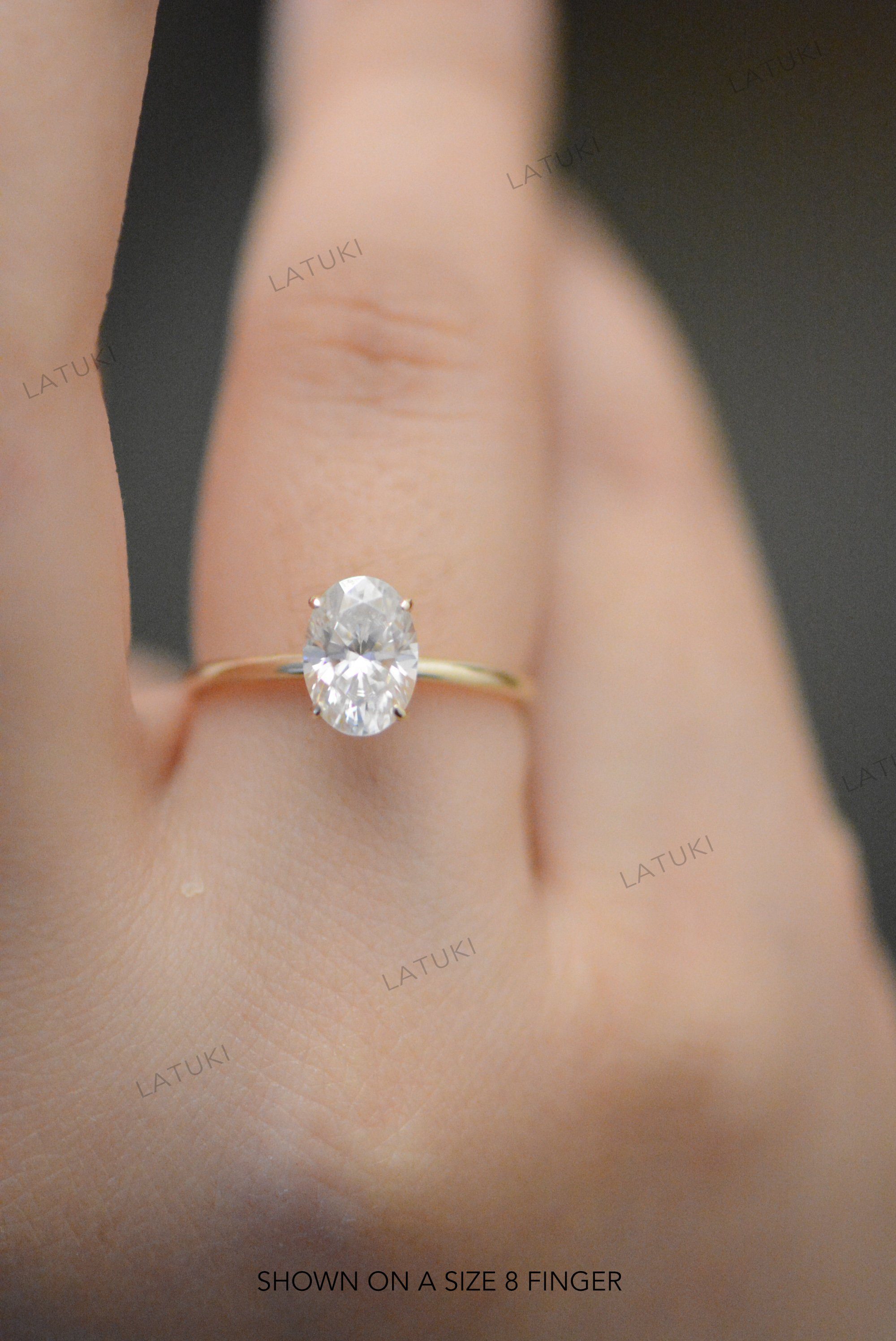 Camille 1.85CT Oval Moissanite Engagement Ring LATUKI