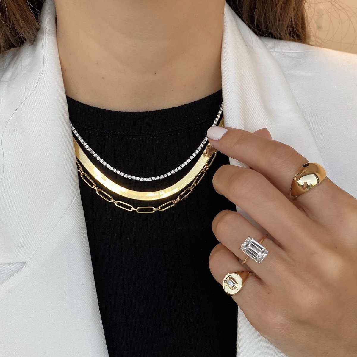 Chole Herringbone Necklace LATUKI