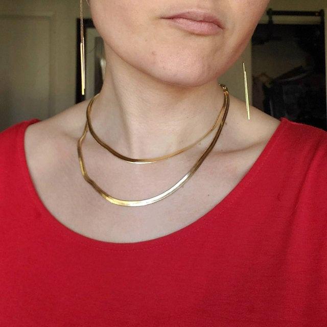 Chole Herringbone Necklace LATUKI