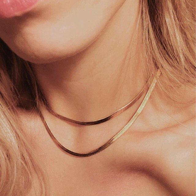 Chole Herringbone Necklace LATUKI