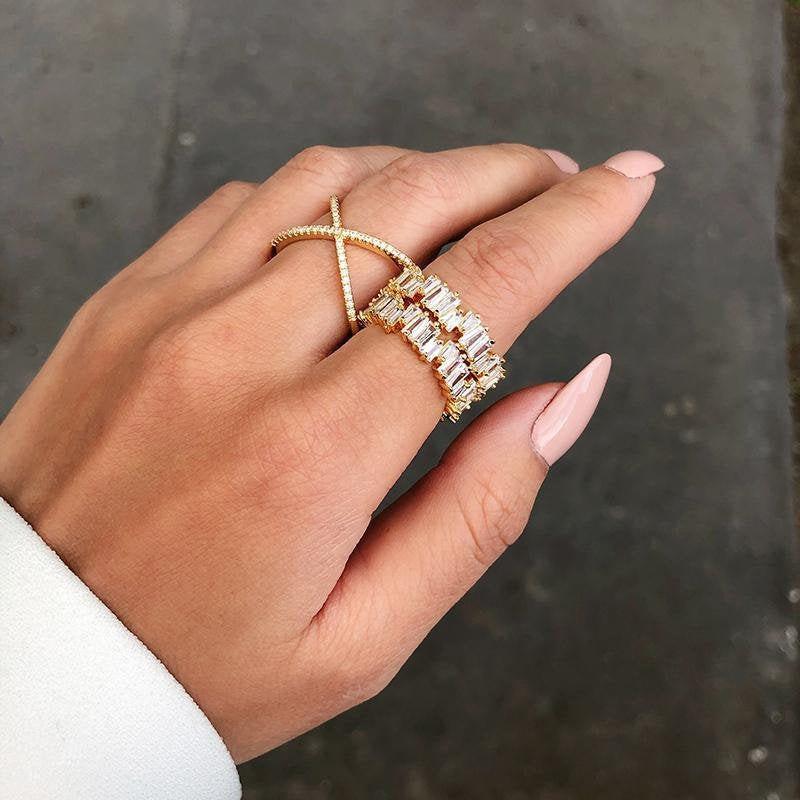 Criss Cross Sterling Silver Ring, CZ Ring, Statement Ring, fall trends, 925 sterling silver, X rings, Crossover Ring, X cross ring LATUKI
