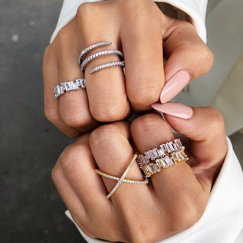 Criss Cross Sterling Silver Ring, CZ Ring, Statement Ring, fall trends, 925 sterling silver, X rings, Crossover Ring, X cross ring LATUKI