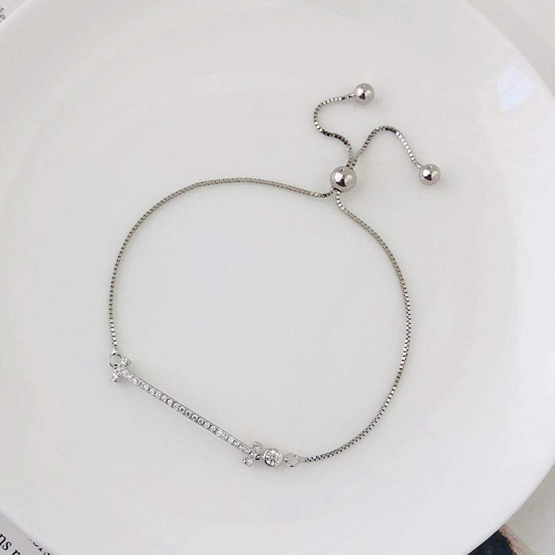 Dainty Bracelet, Gold Dainty Bracelet, Delicate Bracelet, Tiny Gold Bracelet, Gold Bar Bracelet, Dainty Layering Bracelet, Sterling Bracelet bracelet LATUKI