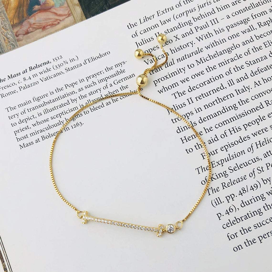 Dainty Bracelet, Gold Dainty Bracelet, Delicate Bracelet, Tiny Gold Bracelet, Gold Bar Bracelet, Dainty Layering Bracelet, Sterling Bracelet bracelet LATUKI