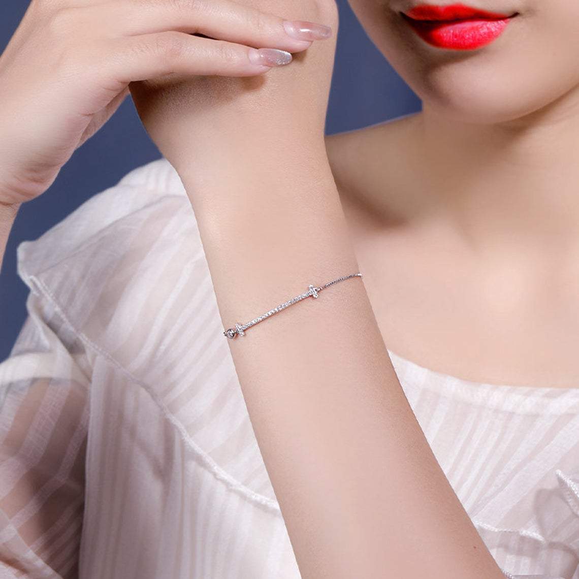Dainty Bracelet, Gold Dainty Bracelet, Delicate Bracelet, Tiny Gold Bracelet, Gold Bar Bracelet, Dainty Layering Bracelet, Sterling Bracelet bracelet LATUKI