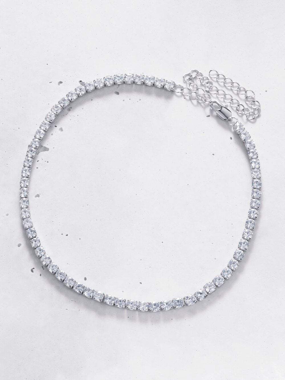 Diamond Tennis Chain, 18K White/Yellow Gold Finish, 4mm Diamond Choker Chain, Tennis Chain Choker Necklace, Bridesmaid gifts, Wedding gifts LATUKI