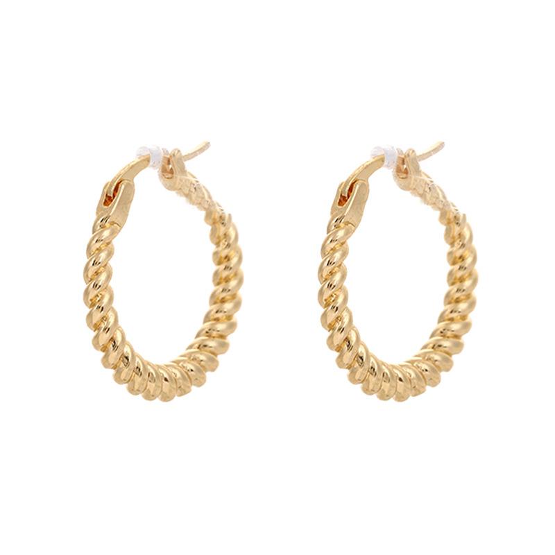 Evelynn Dainty Twisted Hoop Earrings LATUKI